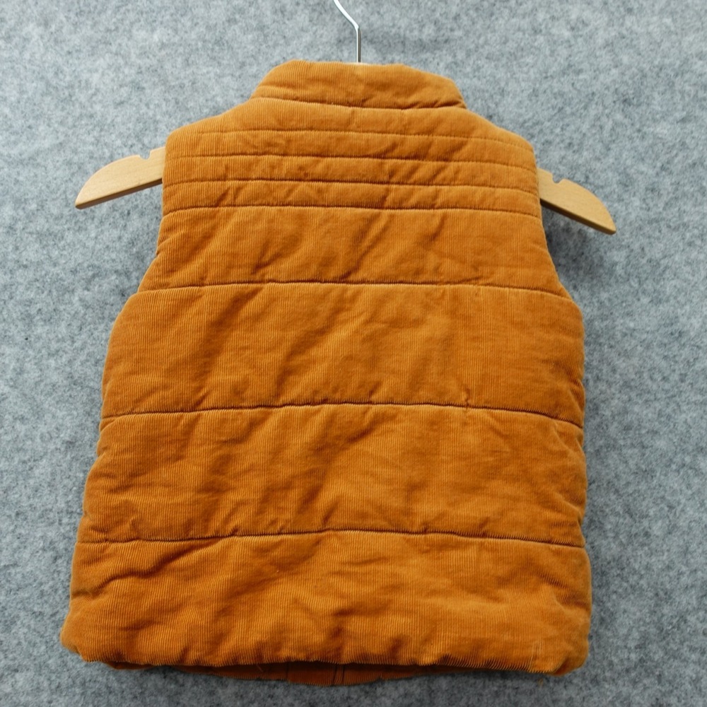 TAHARI Puffer Vest Toddlers 24M Burnt Orange Corduroy Quilted Full Zip Outdoor - Picture 3 of 10